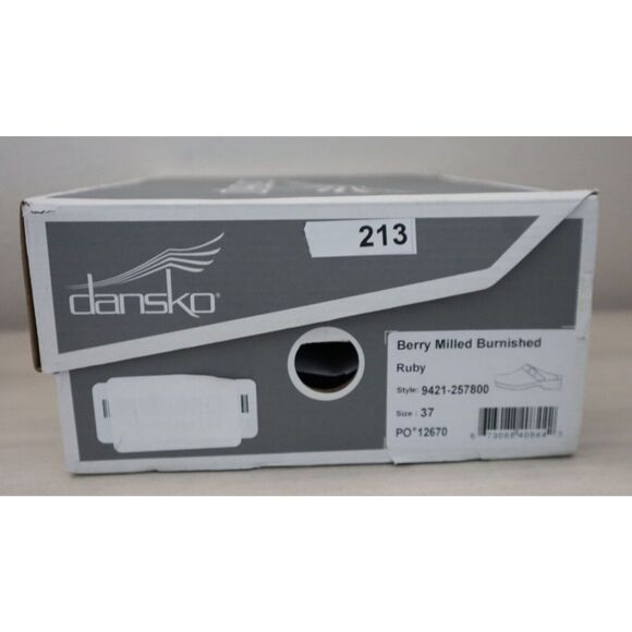 Dansko 9421-257800 Women's Sz 37 US 6.5-7 Ruby Berry Milled Burnished Mules - Picture 16 of 16